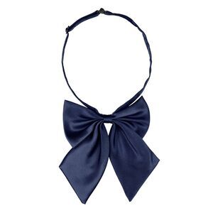 Adjustable Solid Color Pre-tied Uniform Work Costume Bow Tie One Size Navy Blue